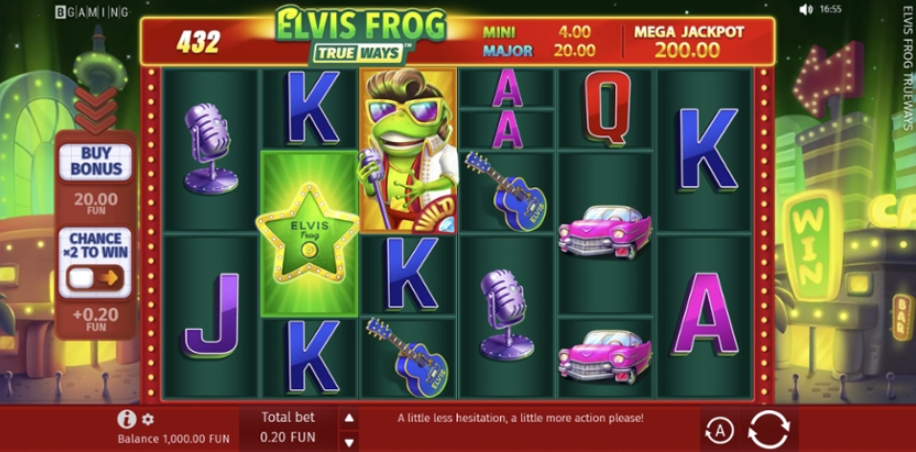 Elvis Frog Trueways Free Play in Demo Mode