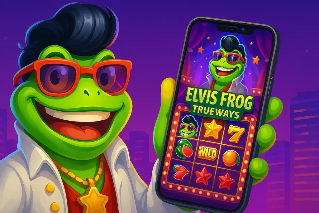 Play Elvis Frog Trueways on your smartphone—enjoy seamless gameplay and hit the reels for a chance at massive payouts right in your pocket!